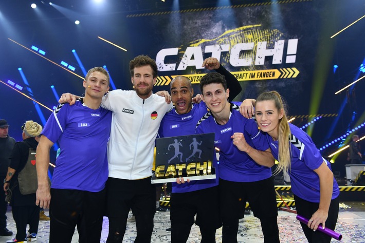 Perfekter Showauftakt für SAT.1 in 2020: "CATCH!" mit Bestwert // Team David Odonkor verteidigt Deutschen Meistertitel im Fangen