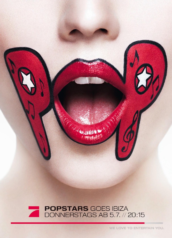 POPART für POPSTARS: ProSieben wirbt mit roten Lippen (BILD)