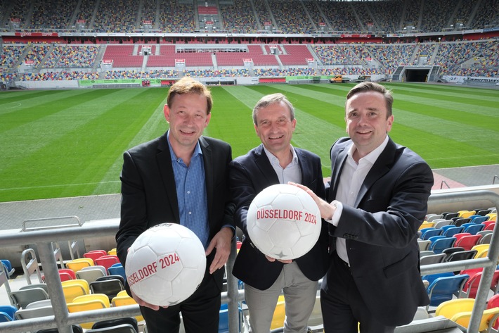 Deutscher Fußball-Bund stellte Logo der deutschen Bewerbung zur EURO 2024 vor - Düsseldorf einer der Standorte