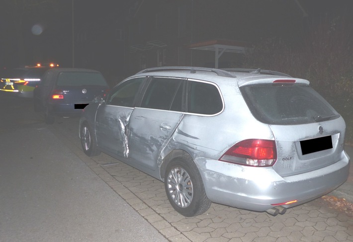 POL-MI: Mercedesfahrer flüchtet nach Unfall