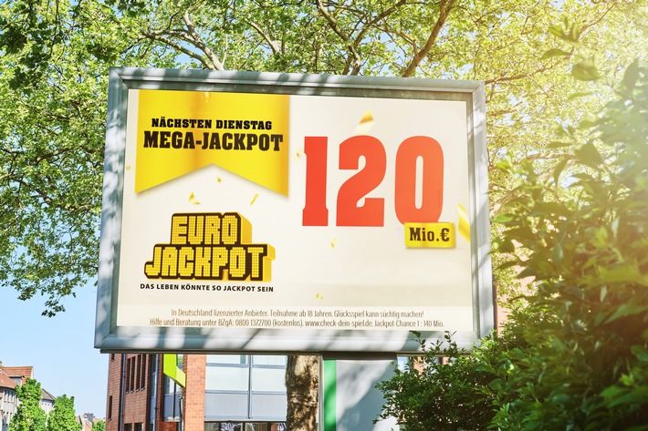 Eurojackpot erreicht die Maximalsumme / 120 Millionen Euro im Mega-Jackpot am Dienstag (6. Mai)