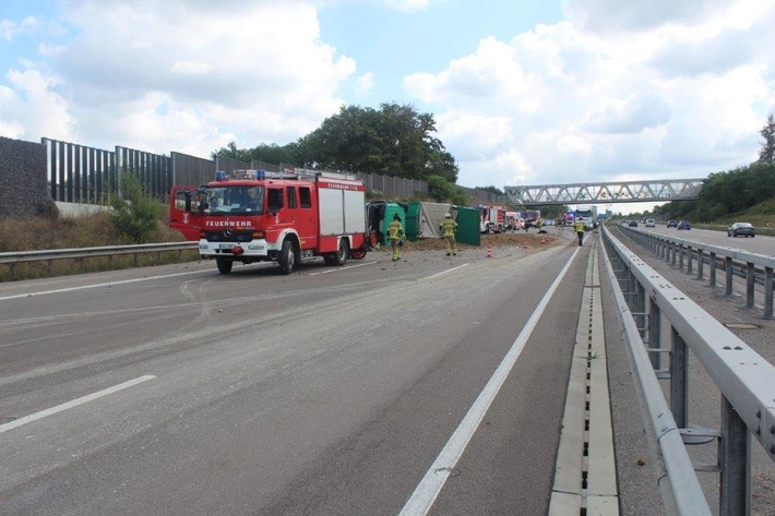 POL-PPWP: Ladung verteilt sich über Fahrbahn