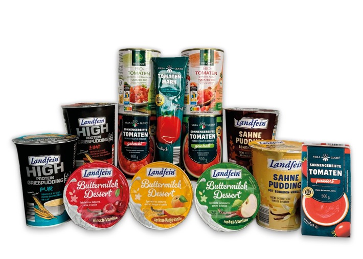 NORMA senkt am letzten Tag im Februar die Preise um bis zu 13 Prozent / Von VILLA GUSTO Italienischem Tomatenmark über LANDFEIN Sahnepudding bis hin zu LANDFEIN High Protein Pudding