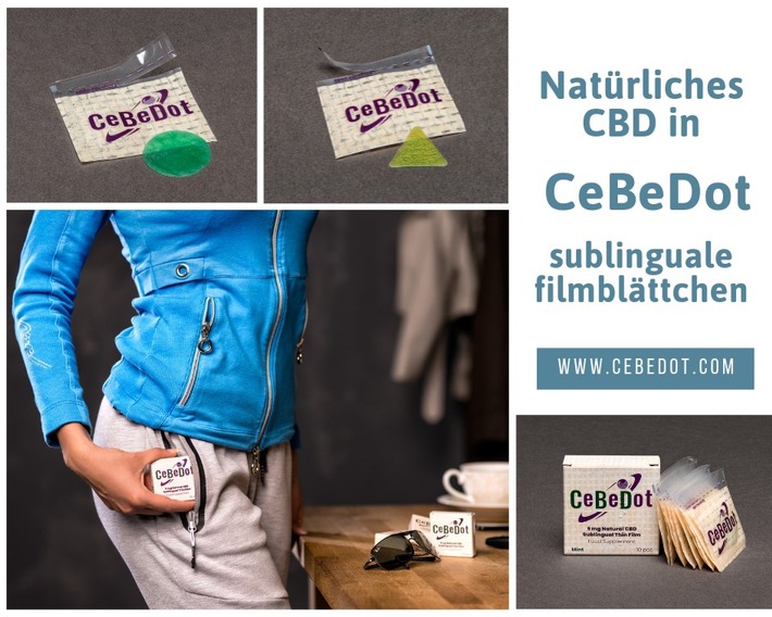 Natürliches CBD jetzt als sublinguale Filmblättchen CeBeDot