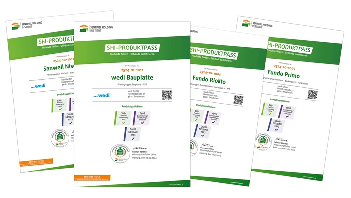 Nachhaltiger Produktpass: wedi-Produkte ab sofort in der SHI-Datenbank vertreten