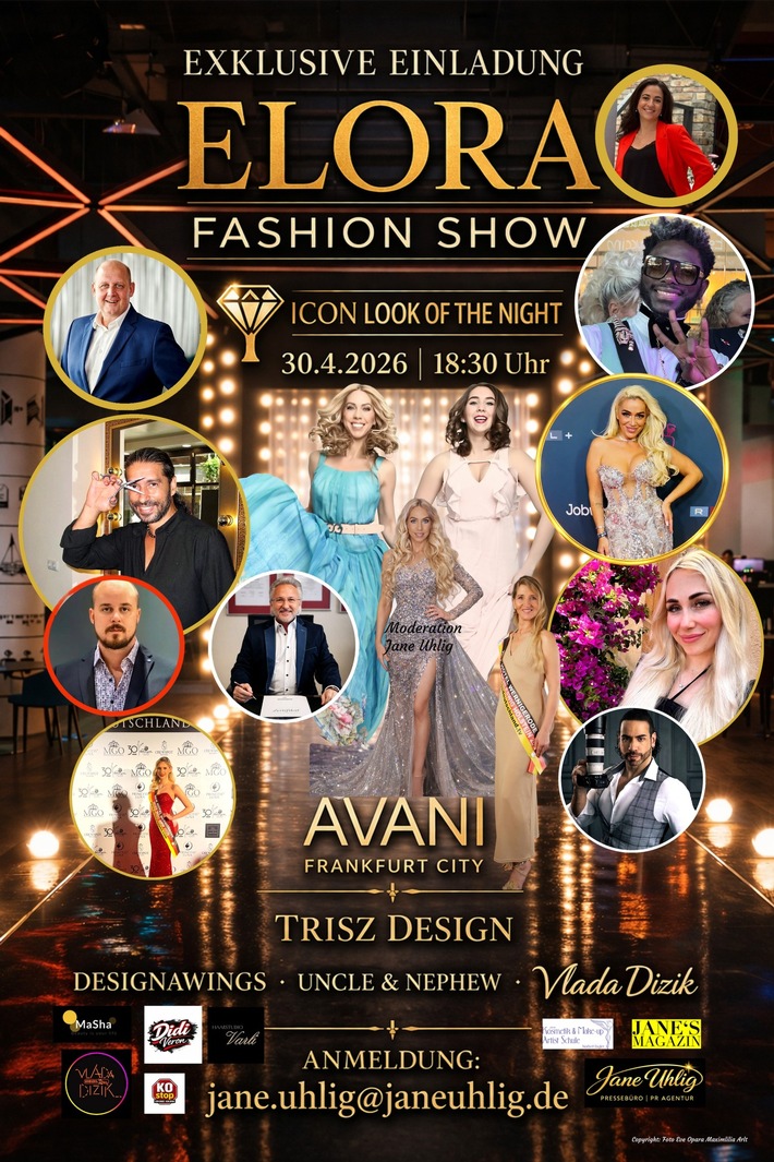 Avani Frankfurt City I Exklusive EINLADUNG zur ELORA Fashion Show 2026 mit Prominenten