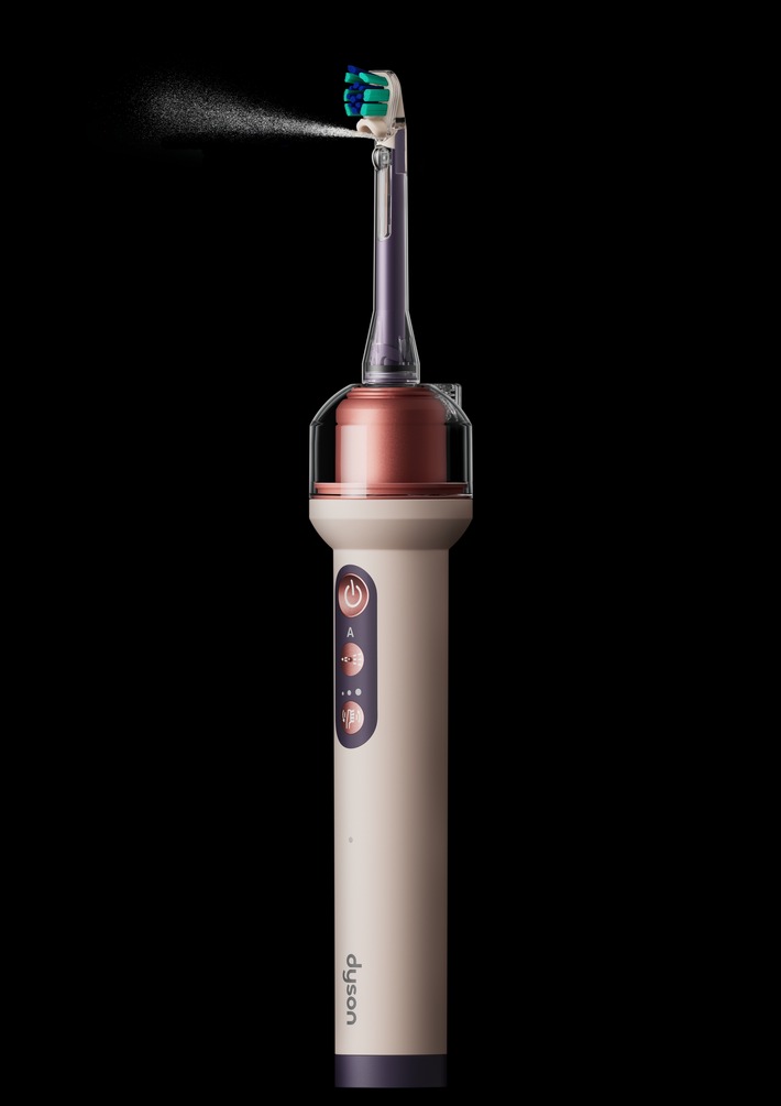 Dyson CameraJet: die erste Zahnbürste mit integrierter Kamera, die Zahnzwischenräume präzise erkennt und gezielt reinigt.[1]