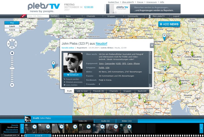 Beta-Version von plebsTV - news by people - geht an den Start