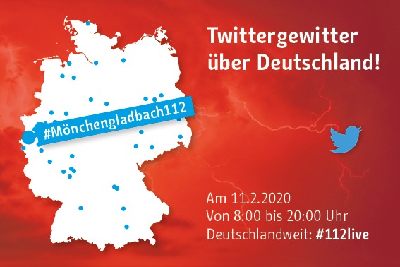 FW-MG: Live dabei: 2. "Twittergewitter" der Berufsfeuerwehren Feuerwehr Mönchengladbach beteiligt sich am 11. Februar an bundesweiter Medienaktion