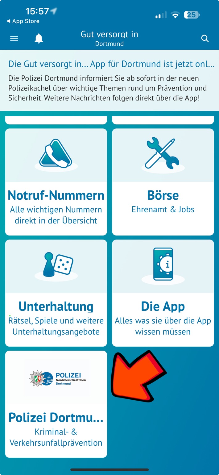 POL-DO: Polizei Dortmund jetzt Teil der App "Gut versorgt in Dortmund" - Informationen, Prävention und aktuelle Warnhinweise direkt aufs Smartphone