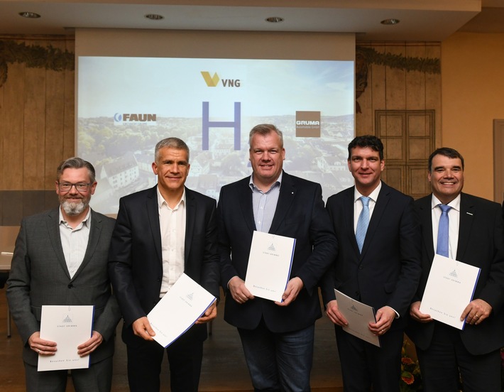 VNG-Presseinformation: VNG, Gruma und Faun prüfen gemeinsames Pilotprojekt für Wasserstoff-Mobilität in Grimma