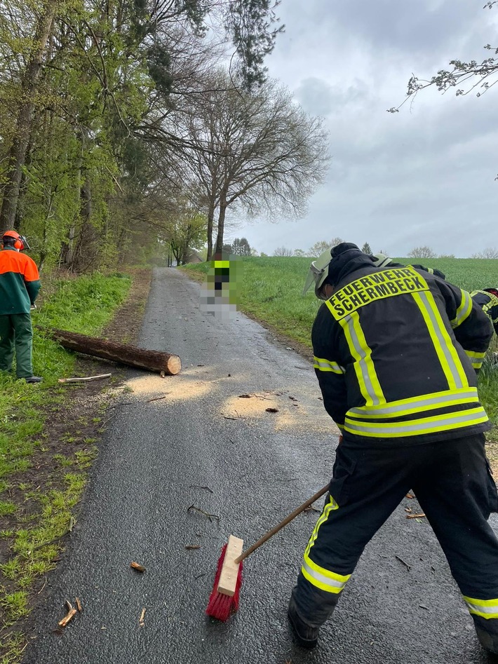 FW-Schermbeck: Sturmtief Eugen verursacht den zweiten Einsatz an diesem Tag