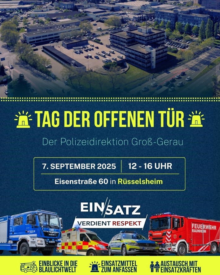 POL-DA: Rüsselsheim: "Tag der offenen Tür" bei der Polizei am 7. September