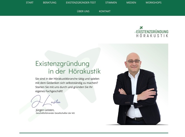 IAS bleibt auch 2021 Vorreiter beim Gründer-Coaching in der Hörakustik: Individual Akustiker Service relauncht www.existenzgruendung-hoerakustik.de