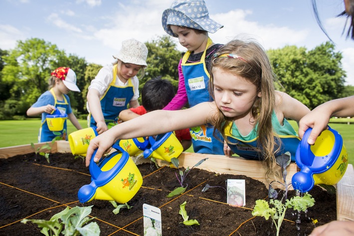 "Wachsen Radieschen im Supermarkt?" / Das Projekt "Gemüsebeete für Kids." der EDEKA Stiftung macht Kindergartenkinder zu Nachwuchsgärtnern