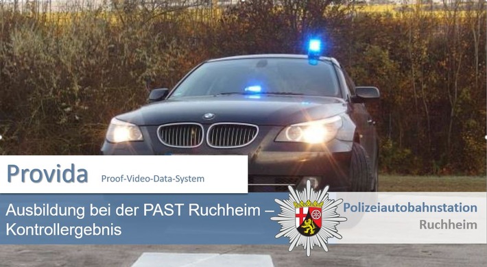 POL-PDNW: Polizeiautobahnstation Ruchheim - Ausbildung in der Geschwindigkeitsüberwachung - Kontrollergebnisse der 48. KW