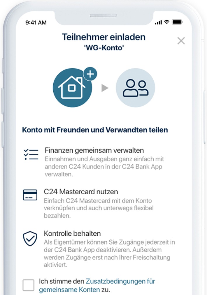 Finanzen gemeinsam verwalten - C24 Bank führt gemeinsame Konten ein