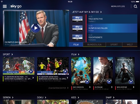 Das neue Sky Go: Design-Update, neue Funktionen und weitere Inhalte für das beste Online-Fernsehen (FOTO)