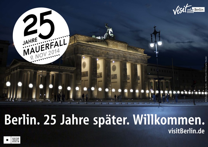 Berlin feiert vom 7. bis 9. November 25 Jahre Mauerfall / Eine Grenze aus Licht und viele Geschichten - Höhepunkt: 8000 Ballons steigen auf (FOTO)