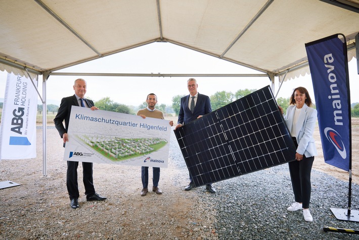 Baustart für Frankfurts erstes Klimaschutzquartier / Durch das nachhaltige Energiekonzept von ABG und Mainova erfüllen die geplanten 860 Wohnungen im Hilgenfeld bereits heute die Klimaschutzziele 2040