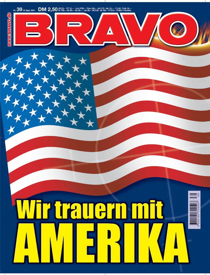 Aktuelle Ausgabe der BRAVO widmet sich der Tragöde in den USA -
Erstmals in der Geschichte ohne Fotos auf dem Titel