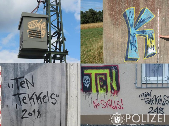 POL-PPTR: Zeugenaufruf nach wiederholter Sachbeschädigung durch Graffiti