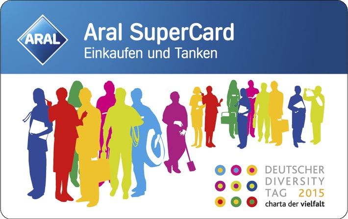 Neue Aral SuperCard zum 3. Deutschen Diversity Tag 2015 / Limitierte Sonderedition der Gutscheinkarte an allen Aral Tankstellen erhältlich