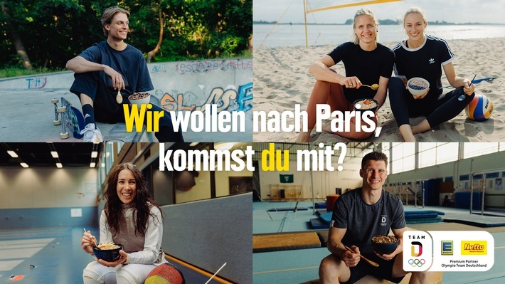 Paris 2024 - EDEKA-Verbund startet die #roadtoparis mit aufmerksamkeitsstarker Kampagne / Weiterer Text über ots und www.presseportal.de/nr/51907 / Die Verwendung dieses Bildes für redaktionelle Zwecke ist unter Beachtung aller mitgeteilten Nutzungsbedingungen zulässig und dann auch honorarfrei. Veröffentlichung ausschließlich mit Bildrechte-Hinweis.