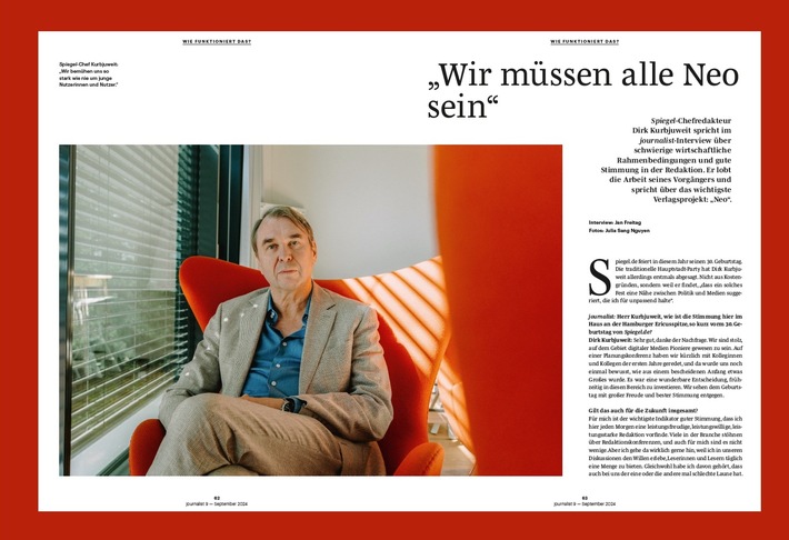 Chefredakteur Dirk Kurbjuweit kündigt im journalist-Interview ein Verjüngungsprogramm für den Spiegel an: "Wir bemühen uns so stark wie nie um junge Nutzerinnen und Nutzer"