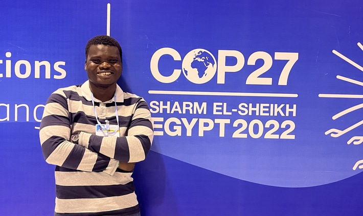 Mamadou Sylla auf der COP27 in Scharm El-Scheich, Ägypten.jpg