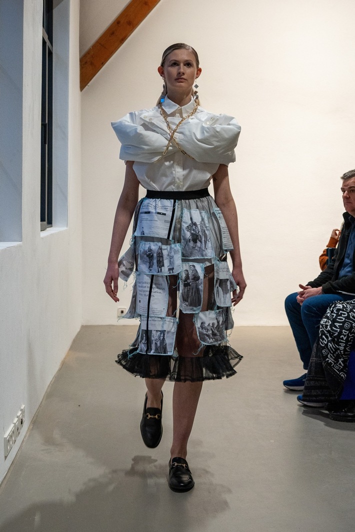 AMD Akademie Mode & Design präsentiert junge Talente auf Modenschau bei Frankfurt Fashion Lounge in Frankfurt a. Main am 11. Mai 2024
