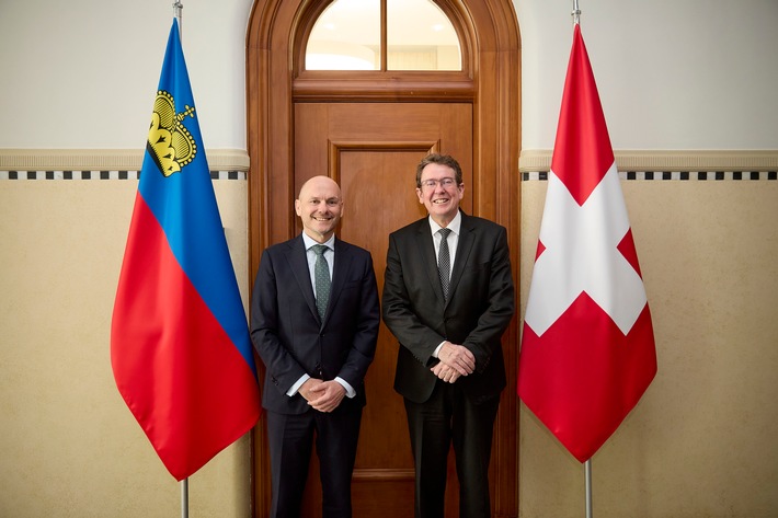 Regierungsrat Hubert Büchel trifft Bundesrat Albert Rösti