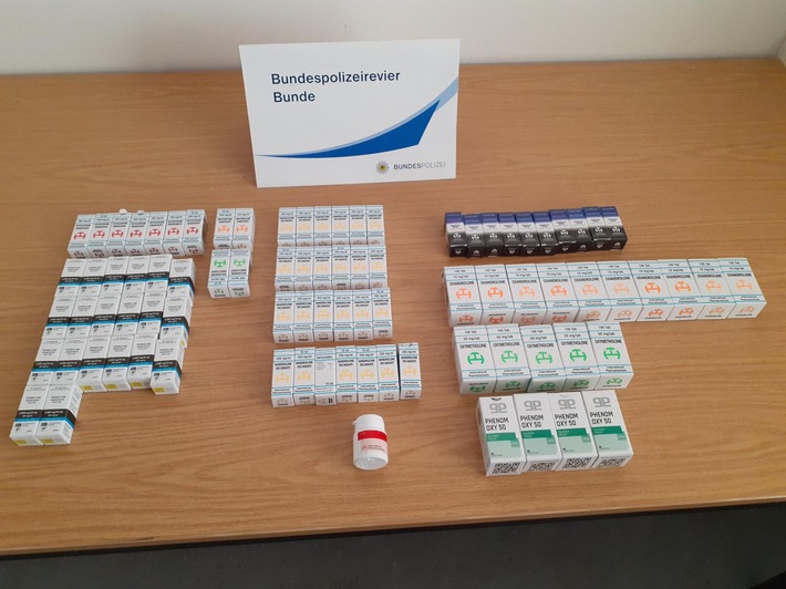 BPOL-BadBentheim: Doping- und Arzneimittel durch Bundespolizei sichergestellt