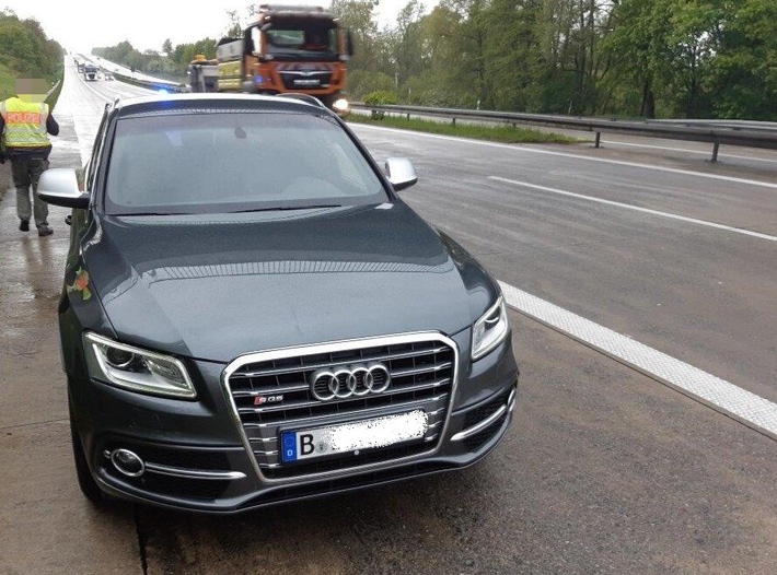 BPOL-PW: Gemeinsame Diensteinheit Vorpommern-Greifswald stellt flüchtigen Fahrzeugdieb auf der BAB 11/Audi Q5 war in Berlin gestohlen