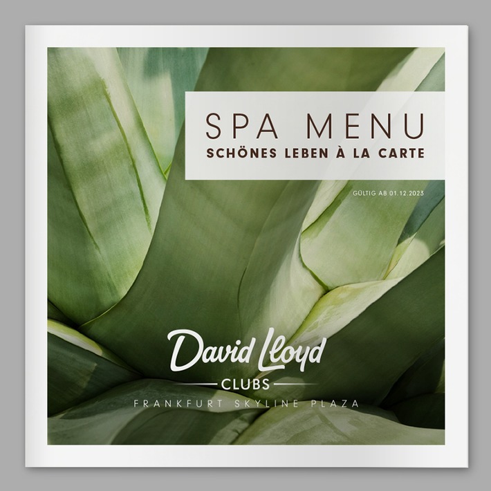 Neues Day Spa Menu - David Lloyd Meridian Clubs Deutschland