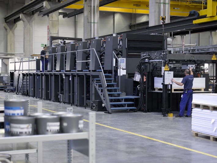 Heidelberger Druckmaschinen AG: Heidelberg baut in einer Rekordzeit von nur 28 Tagen eine Mega-Druckerei auf Start für den Aufbau zur Messe drupa in Düsseldorf