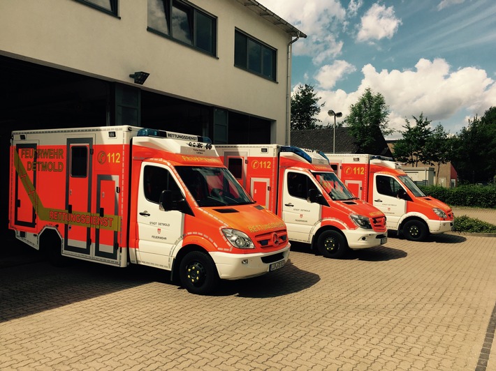 FW-DT: Zusätzlicher Rettungswagen für die Stadt Detmold