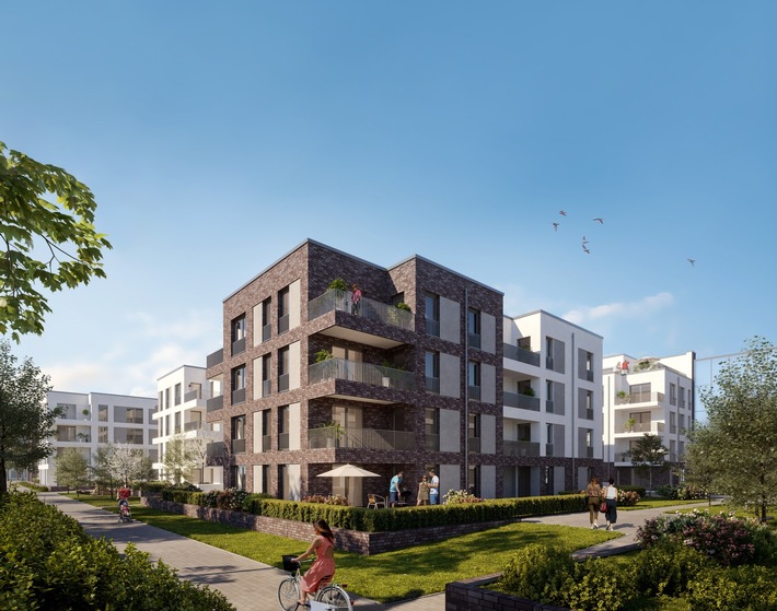 Neuer Wohnraum in der Neuen Bahnstadt Opladen West - Der Europahof steht kurz vor dem Vertriebsstart