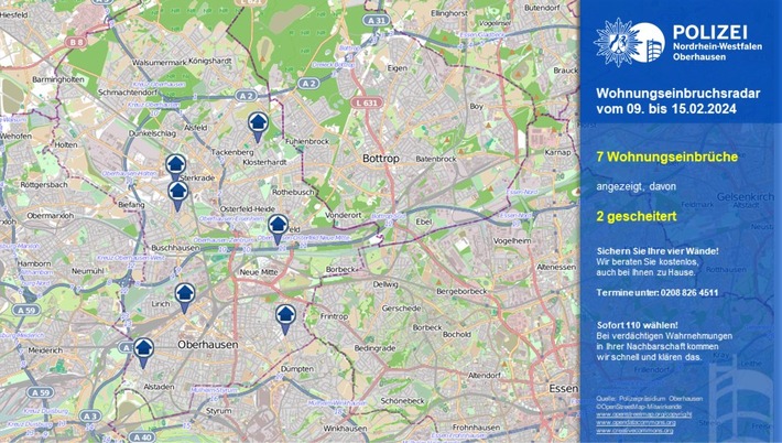 POL-OB: Wohnungseinbruchsradar für Oberhausen