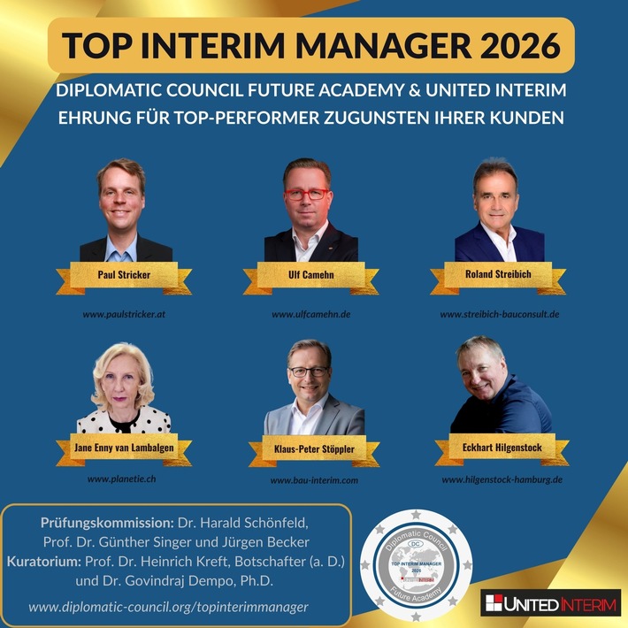 Top Interim Manager 2026 – Kreis der Besten