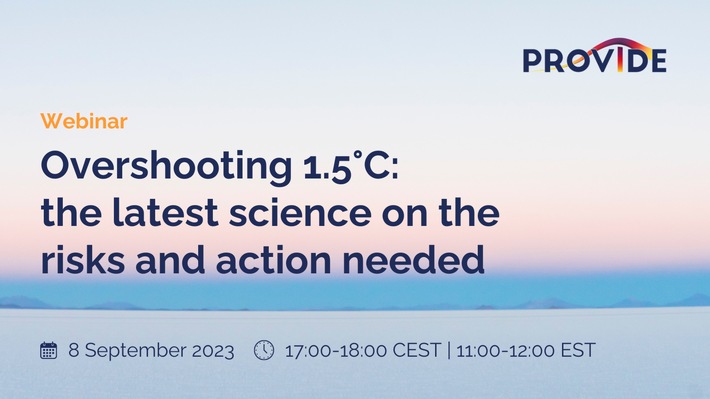 PROVIDE Project Invites to Webinar on Overshooting 1.5 °C