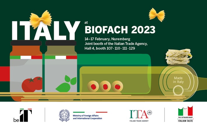 Variety &amp; Enjoyment: At the BIOFACH joint booth of the Italian Trade Agency, 62 businesses from all over Italy present the culinary delicacies they have to offer
