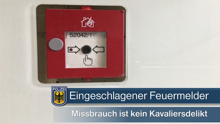 Bundespolizeidirektion München: Eingeschlagener Feuermelder beeinträchtigt S-Bahnverkehr / 53-Jähriger bereits polizeibekannt