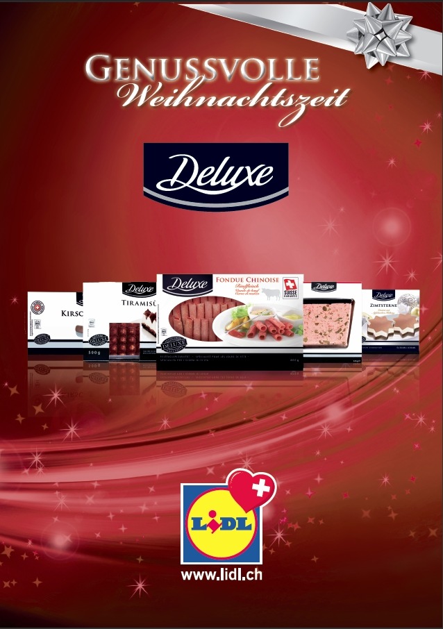 Lidl Schweiz erweitert in den kommenden Wochen das bereits vorhandene Angebot an hochwertigen Produkten im Premium-Bereich unter der Marke "Deluxe" (Bild)