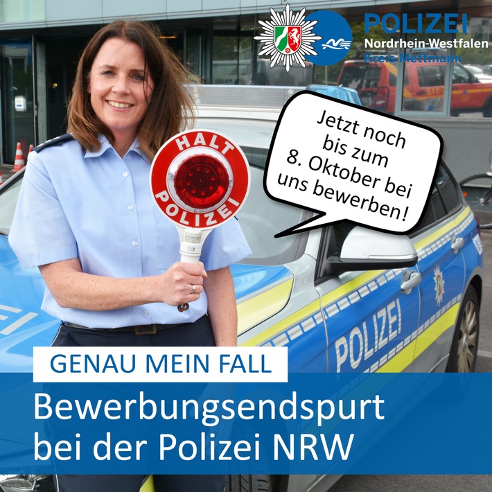 POL-ME: Bewerbungsendspurt bei der Polizei NRW - Kreis Mettmann - 2009170