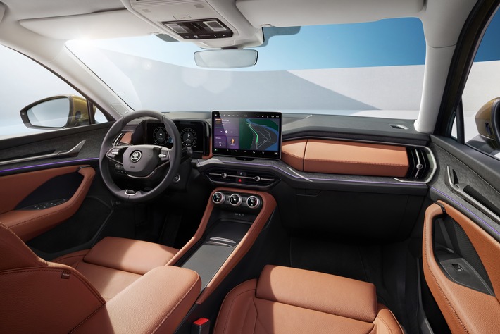 Mehr Platz, mehr Komfort, mehr Bedienfreundlichkeit: Škoda präsentiert Innenraum-Highlights der neuen Generationen von Kodiaq und Superb