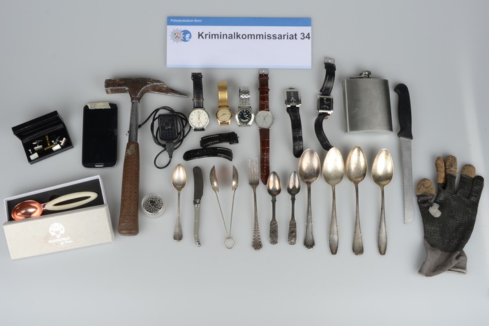 POL-BN: 43-jähriger Wohnungseinbrecher in Untersuchungshaft - Polizei sucht Eigentümer sichergestellter Gegenstände