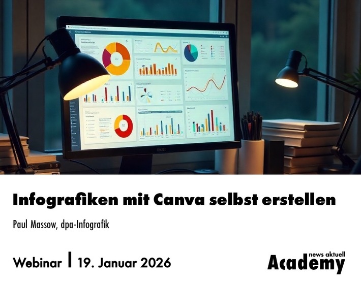 Infografiken einfach gestalten: Canva Pro für den Einsatz in Marketing & PR / Ein Webinar der news aktuell Academy