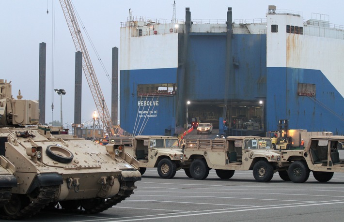 Operation &quot;Atlantic Resolve&quot;: Bremerhaven erneut Umschlagplatz für US-Streitkräfte