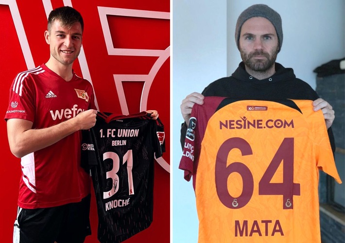 Fußballstars helfen Erdbebenopfern mit einmaligen Auktionen! / Bei United Charity setzen sich Juan Mata, Robin Knoche &amp; Co. für die Betroffenen in der Türkei und Syrien ein